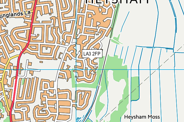 LA3 2FP map - OS VectorMap District (Ordnance Survey)