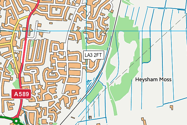 LA3 2FT map - OS VectorMap District (Ordnance Survey)