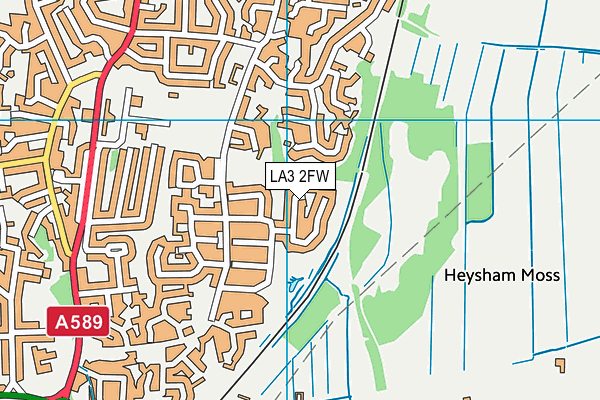 LA3 2FW map - OS VectorMap District (Ordnance Survey)