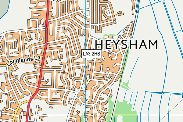 LA3 2HB map - OS VectorMap District (Ordnance Survey)