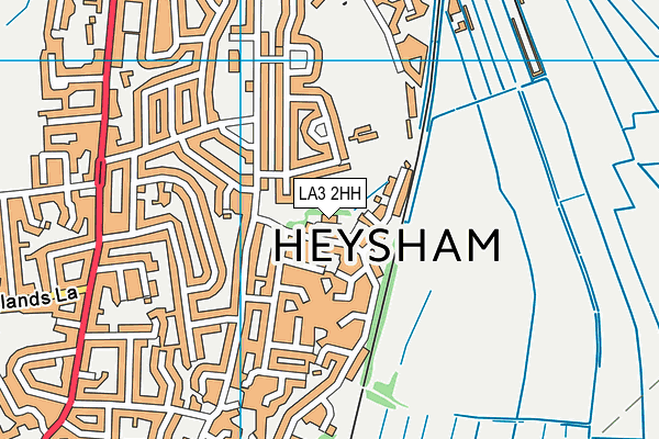 LA3 2HH map - OS VectorMap District (Ordnance Survey)
