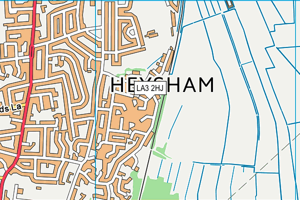 LA3 2HJ map - OS VectorMap District (Ordnance Survey)