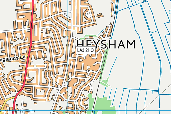LA3 2HQ map - OS VectorMap District (Ordnance Survey)