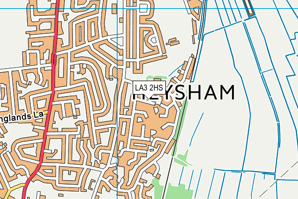 LA3 2HS map - OS VectorMap District (Ordnance Survey)