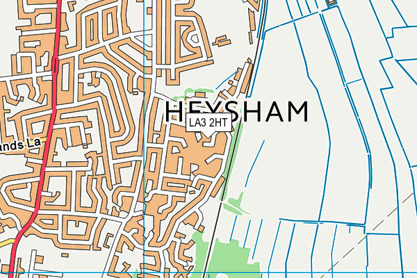 LA3 2HT map - OS VectorMap District (Ordnance Survey)