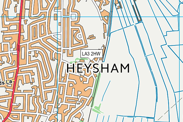 LA3 2HW map - OS VectorMap District (Ordnance Survey)