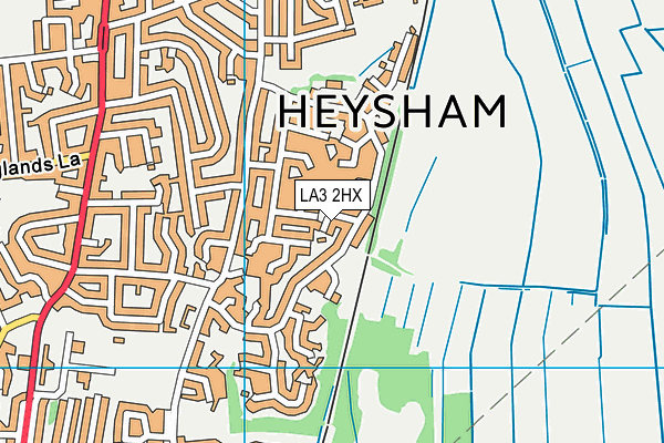 LA3 2HX map - OS VectorMap District (Ordnance Survey)