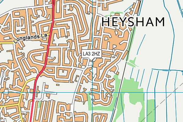 LA3 2HZ map - OS VectorMap District (Ordnance Survey)