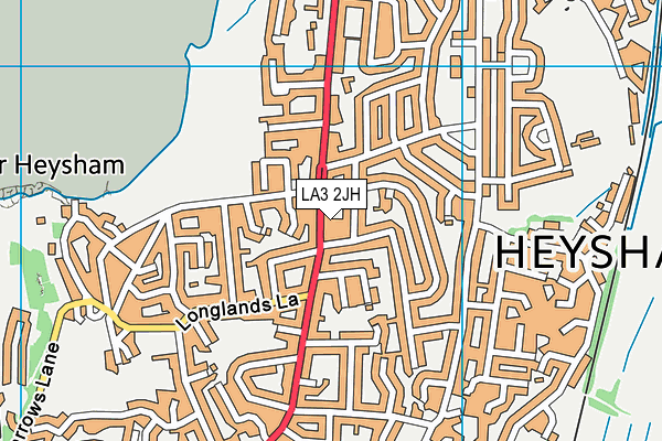 LA3 2JH map - OS VectorMap District (Ordnance Survey)