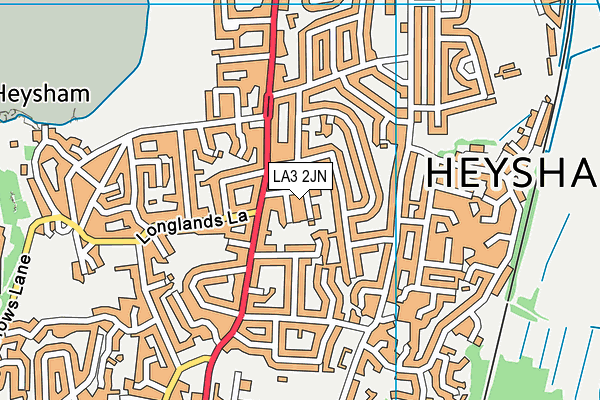 LA3 2JN map - OS VectorMap District (Ordnance Survey)