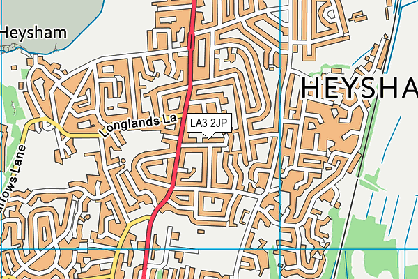 LA3 2JP map - OS VectorMap District (Ordnance Survey)