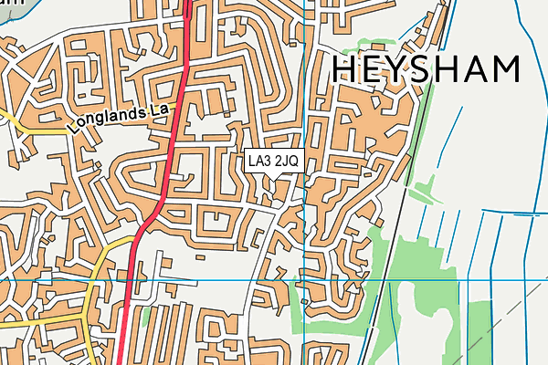 LA3 2JQ map - OS VectorMap District (Ordnance Survey)