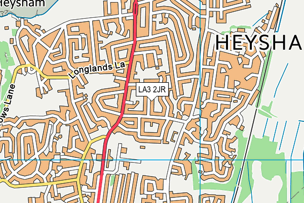 LA3 2JR map - OS VectorMap District (Ordnance Survey)