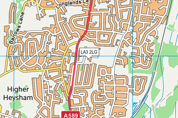 LA3 2LG map - OS VectorMap District (Ordnance Survey)