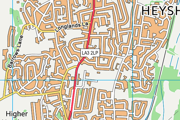 LA3 2LP map - OS VectorMap District (Ordnance Survey)