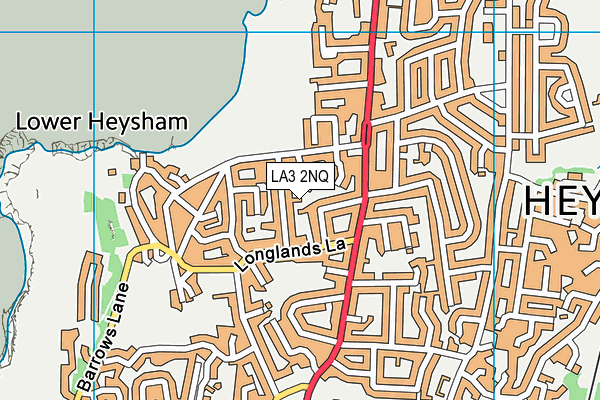 LA3 2NQ map - OS VectorMap District (Ordnance Survey)