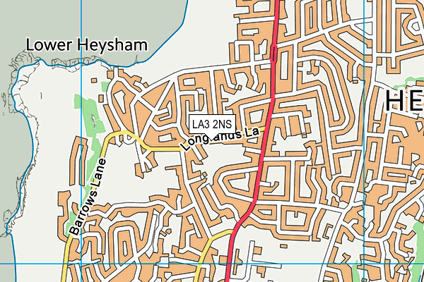 LA3 2NS map - OS VectorMap District (Ordnance Survey)