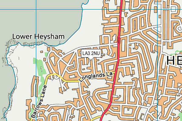 LA3 2NU map - OS VectorMap District (Ordnance Survey)