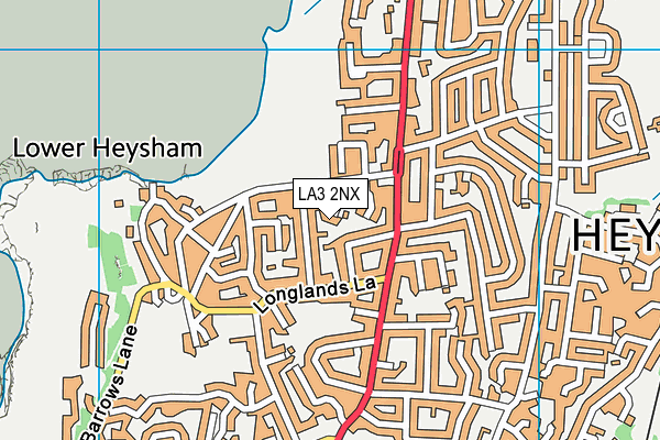 LA3 2NX map - OS VectorMap District (Ordnance Survey)