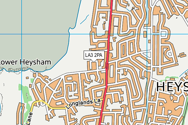 LA3 2PA map - OS VectorMap District (Ordnance Survey)