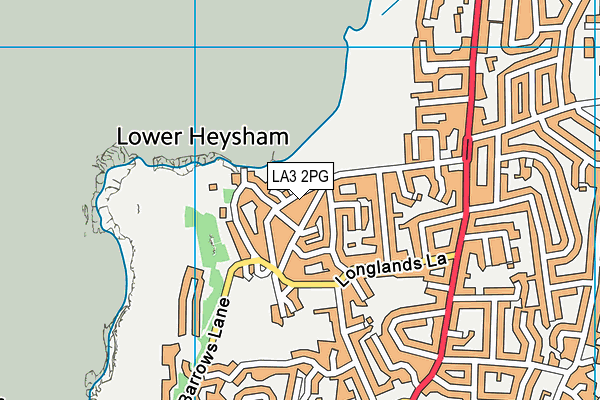 LA3 2PG map - OS VectorMap District (Ordnance Survey)