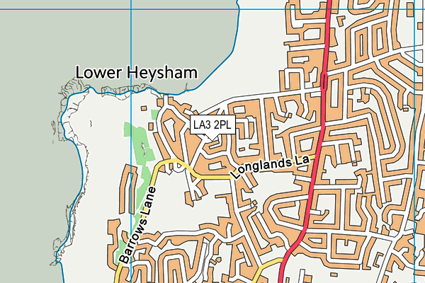 LA3 2PL map - OS VectorMap District (Ordnance Survey)
