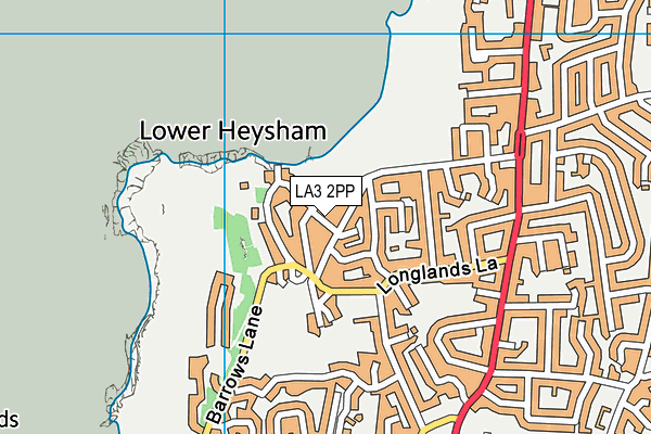 LA3 2PP map - OS VectorMap District (Ordnance Survey)