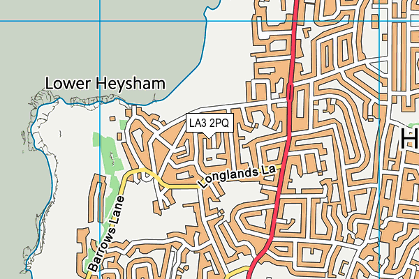 LA3 2PQ map - OS VectorMap District (Ordnance Survey)