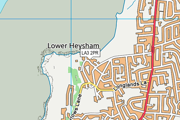 LA3 2PR map - OS VectorMap District (Ordnance Survey)