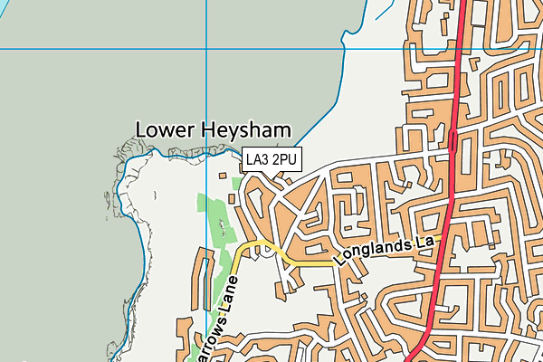 LA3 2PU map - OS VectorMap District (Ordnance Survey)