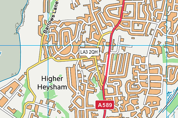 LA3 2QH map - OS VectorMap District (Ordnance Survey)