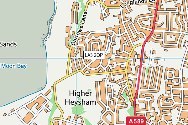 LA3 2QP map - OS VectorMap District (Ordnance Survey)