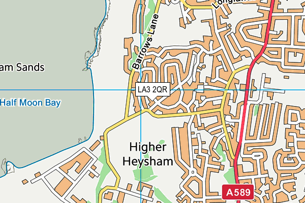 LA3 2QR map - OS VectorMap District (Ordnance Survey)