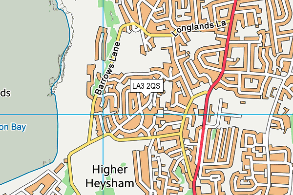 LA3 2QS map - OS VectorMap District (Ordnance Survey)