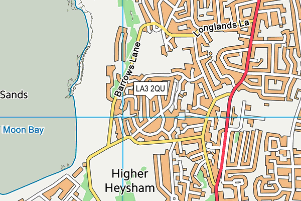 LA3 2QU map - OS VectorMap District (Ordnance Survey)