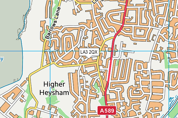 LA3 2QX map - OS VectorMap District (Ordnance Survey)