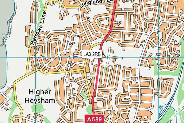 LA3 2RB map - OS VectorMap District (Ordnance Survey)