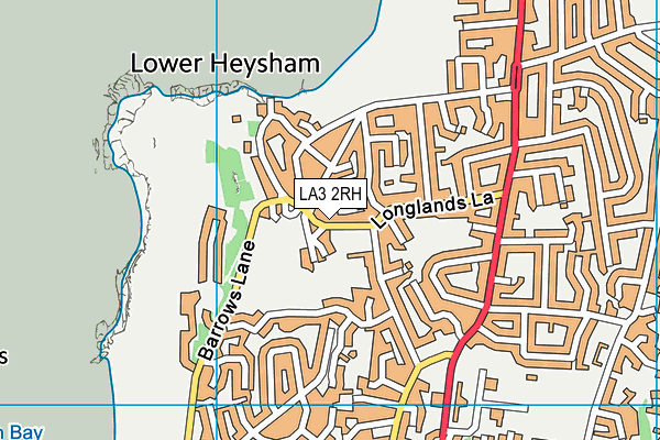 LA3 2RH map - OS VectorMap District (Ordnance Survey)