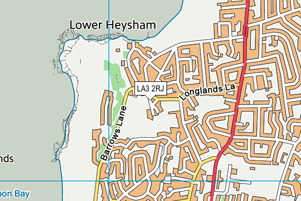 LA3 2RJ map - OS VectorMap District (Ordnance Survey)