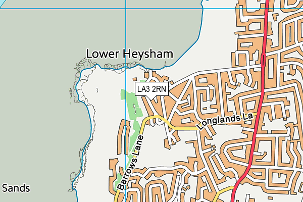 LA3 2RN map - OS VectorMap District (Ordnance Survey)