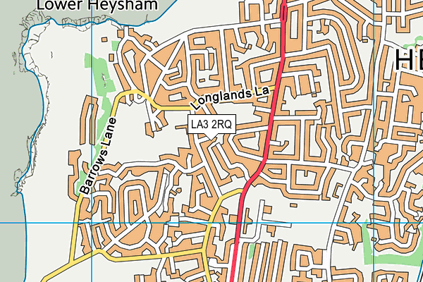 LA3 2RQ map - OS VectorMap District (Ordnance Survey)