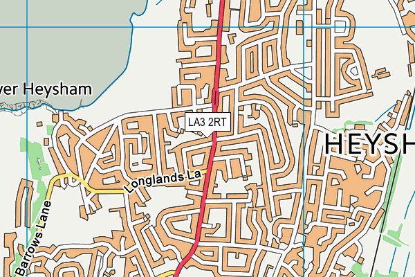 LA3 2RT map - OS VectorMap District (Ordnance Survey)