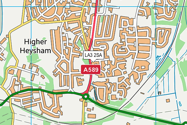 LA3 2SA map - OS VectorMap District (Ordnance Survey)