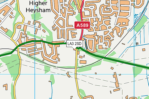 LA3 2SD map - OS VectorMap District (Ordnance Survey)