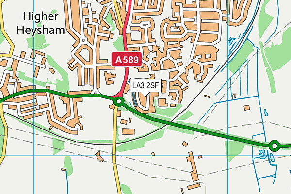 LA3 2SF map - OS VectorMap District (Ordnance Survey)