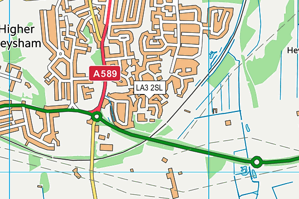 LA3 2SL map - OS VectorMap District (Ordnance Survey)