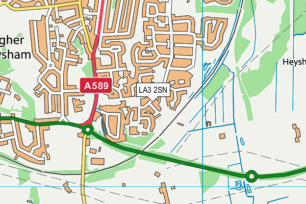 LA3 2SN map - OS VectorMap District (Ordnance Survey)