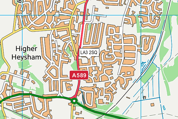 LA3 2SQ map - OS VectorMap District (Ordnance Survey)