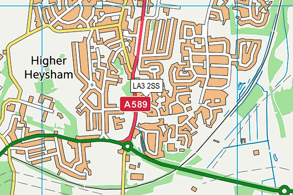 LA3 2SS map - OS VectorMap District (Ordnance Survey)