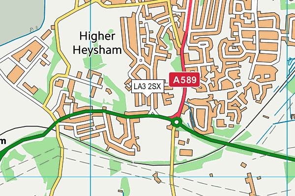 LA3 2SX map - OS VectorMap District (Ordnance Survey)